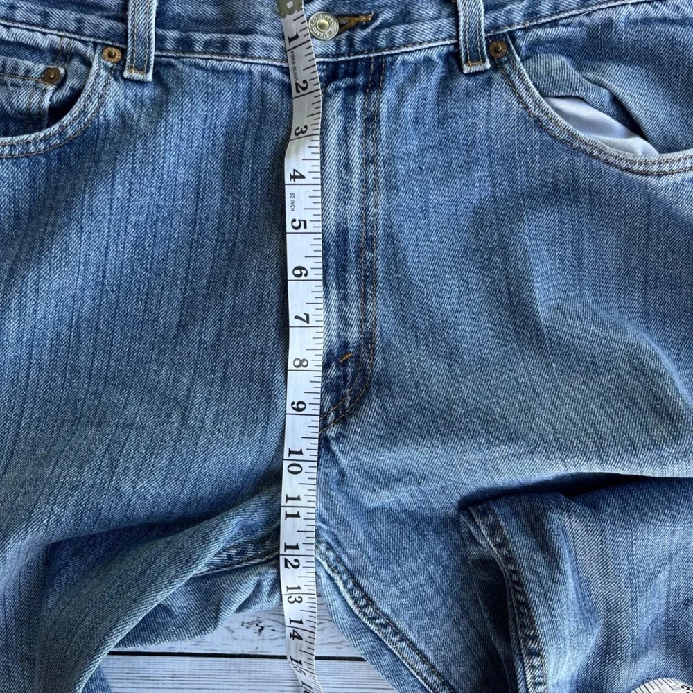 Vintage Levis 550 Mens Y2K 90s Relaxed Fit Medium‎ Wash Blue tapered Jeans 36x30